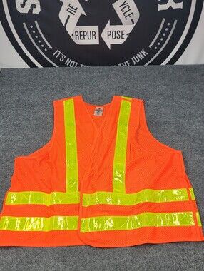 ML Kishigo High Visibility Work Vest Jumbo 1225 MBTA The T Opened Package